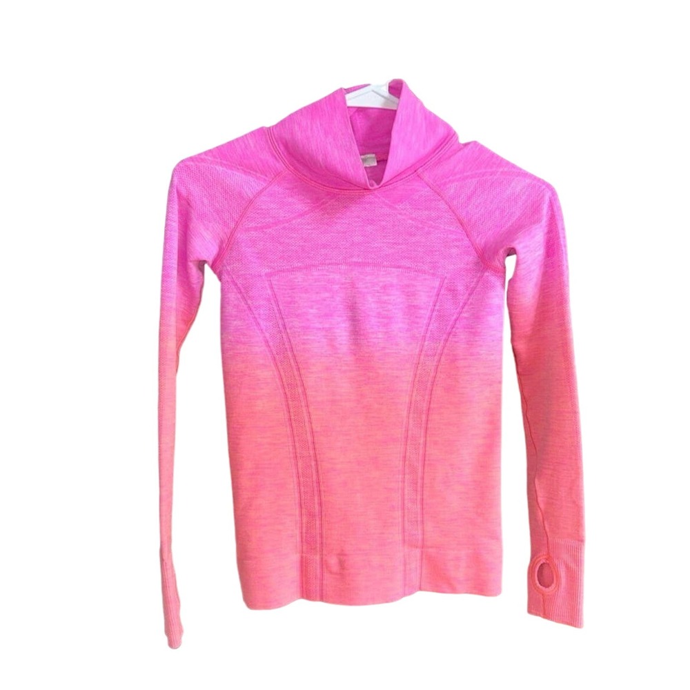 Ivivva girls 8 pink and orange ombré sweater shirt